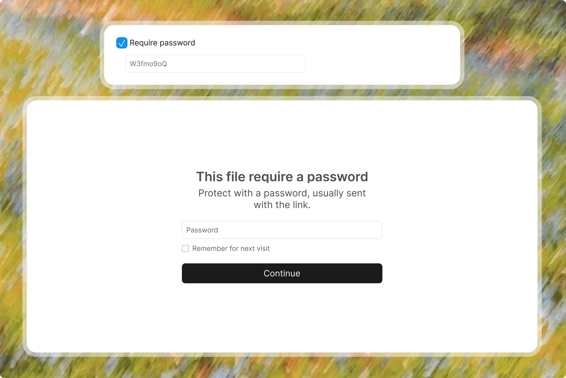 Require password