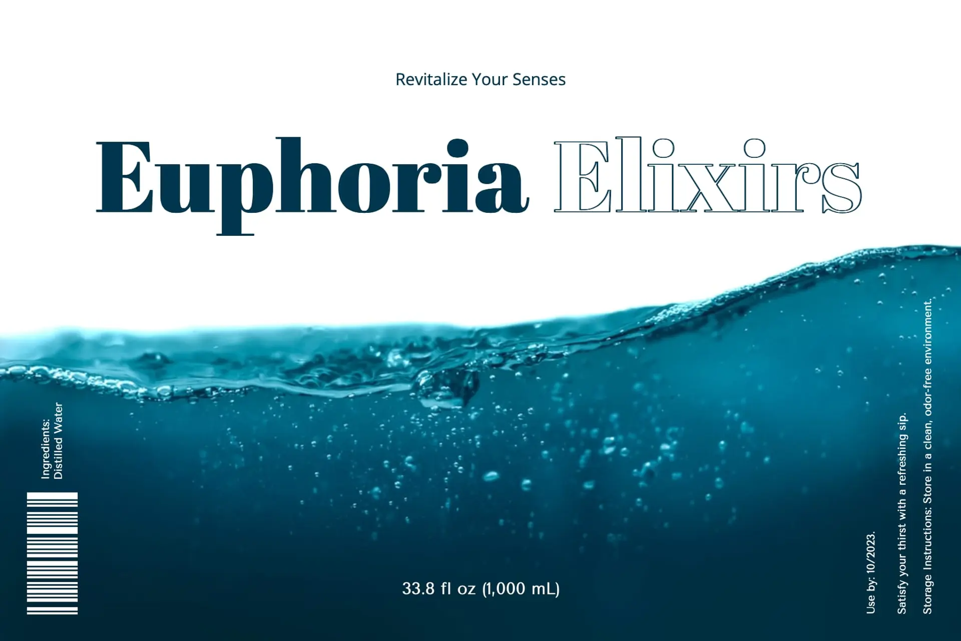 Этикетка для дистиллированной воды страница 1