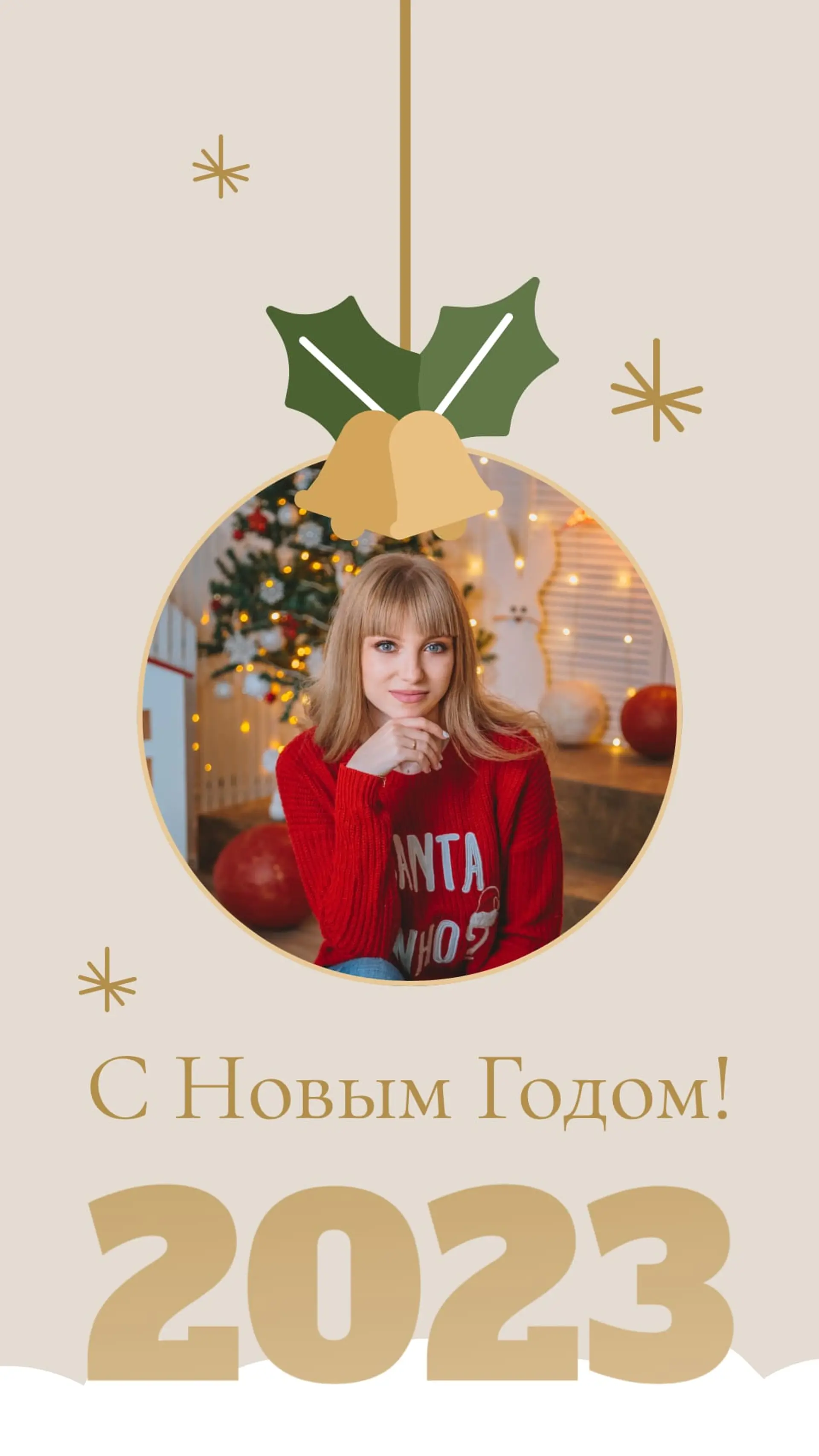 Новогоднее поздравление Инстаграм Сторис страница 1