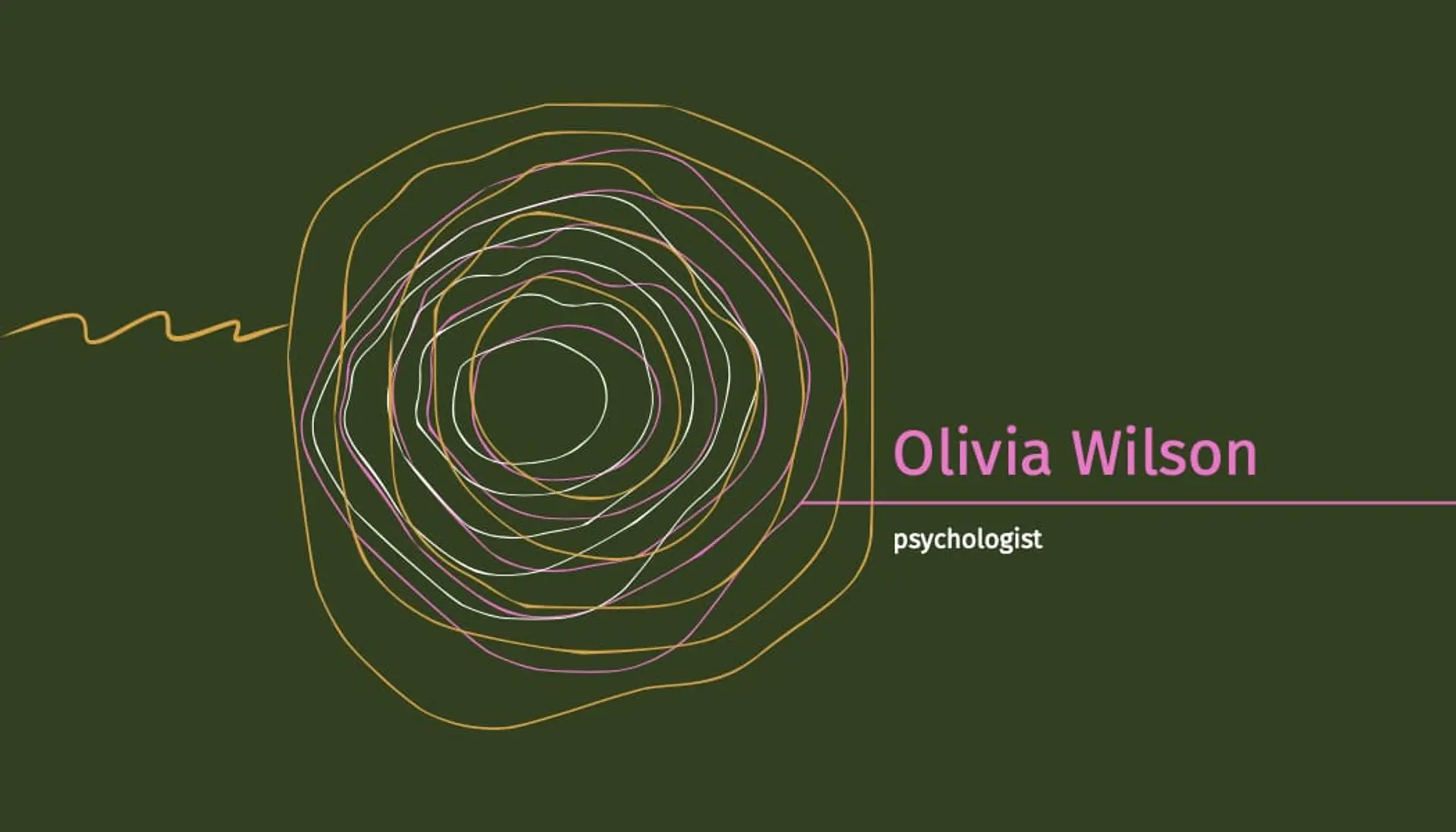 Зеленая креативная визитка психолога   страница 1